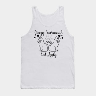 Crazy Savannah Cat Lady Tank Top